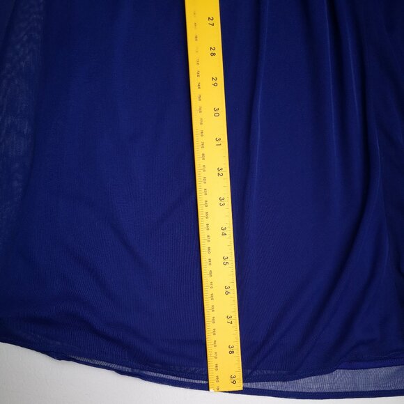 NWOT Ricki's Ladies Size 10 Royal Blue Lined Sleeveless Lace Straps Party Dress - Picture 11 of 11